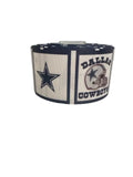 1.5 or 3 Inch Wide Dallas Cowboys Block Printed Grosgrain Hair Bow Ribbon (sold in 3 yard increments)