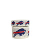 1.5 or 3 Inch Wide Buffalo Football on White Grosgrain Hair Bow Ribbon (sold in 3 yard increments)