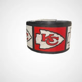 1.5 or 3 Inch Wide Kansas City Chiefs Football Printed Grosgrain Hair Bow Ribbon (sold in 3 yard increments)