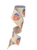 2.5 Inch Wired Cincinnati Sports Team Ribbon (sold in 10 yard roll)