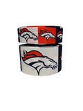 1.5 or 3 Inch Wide Denver Broncos Block on White Printed Grosgrain Hair Bow Ribbon (sold in 3 yard increments)