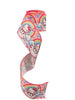 2.5 Inch Wired Kitty and Rainbows Collage on Ribbon (sold in 10 yard roll)