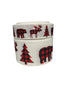 1.5 or 3 Inch Wide Holiday Bear Moose Buffalo Printed Grosgrain Hair Bow Ribbon for Crafts (sold in 3 yard increments)
