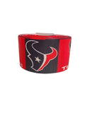 1.5 or 3 Inch Wide Houston Texans Block Football Printed Grosgrain Hair Bow Ribbon (sold in 3 yard increments)