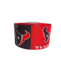 1.5 or 3 Inch Wide Houston Texans Block Football Printed Grosgrain Hair Bow Ribbon (sold in 3 yard increments)