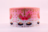 3 inch Pink Unicorn Grosgrain Ribbon for Cheer Bows (3 Yard Increments)