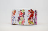 3" Wide Princess Portraits Printed Grosgrain Cheer Bow Ribbon (sold in 3 yard increments)