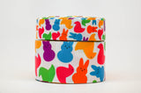 Easter Chick & Peeps Ribbon, Colorful Printed Grosgrain (3-Yard)
