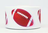 Football Print Grosgrain Ribbon, Cheer Bow Ribbon (3 Yards)