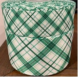 Green & White Plaid Grosgrain Ribbon, Cheer Bow Material (3-Yard Increments)