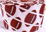 Football Print Grosgrain Ribbon, Hair Bow Ribbon (3 Yard)
