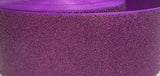3 Inch Purple Glitter Ribbon, Soft Sparkle, Cheer Bow (3 Yard Increment)