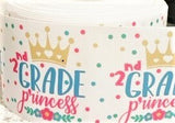 2nd Grade Princess Printed Grosgrain Ribbon, 3-inch Wide (3 yards)