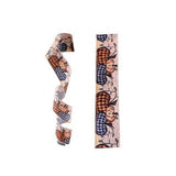 2.5 Inch Wired Fall Halloween Checkered Pumpkins Printed Ribbon (sold in 10 yard roll)