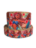 Little Mermaid Printed Grosgrain Ribbon, Cheer Bow Ribbon (3 Yard)