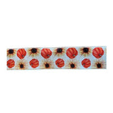 Fall Pumpkin Sunflower Wired Ribbon, Autumn Wreath Craft, 2.5 Inch x 10 Yard