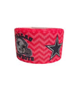 Pink Chevron Dallas Cowboys Grosgrain Ribbon, Hair Bow Ribbon (3 Yard)