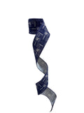 Football Sports Team Ribbon, Blue and White Collage (10 Yard Roll)