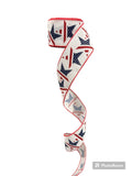 4th of July Wired Ribbon, Red White Blue Stars, 2.5 Inch (10 Yard Roll)