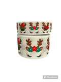 Elf Reindeer Printed Grosgrain Ribbon, Holiday Cheer Bow (3-Yard Increments)