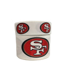 1.5 Inch or 3 Inch Wide San Francisco 49ers Football Printed Grosgrain Hair Bow Ribbon (sold in 3 yard increments)
