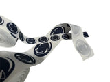 Lion Printed Grosgrain Ribbon - Navy Blue on White, 3 Yard