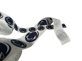 Lion Printed Grosgrain Ribbon - Navy Blue on White, 3 Yard