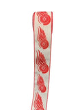 Red Wings Wired Ribbon, Sports Team Collage (10 Yard Roll)
