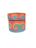 Bright Tie Dye Grosgrain Ribbon, Cheer Bow Craft (3 yard)