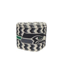 2.5 Inch Wired Seahawks Chevron Football Sports Team Ribbon (sold in 10 yard roll)