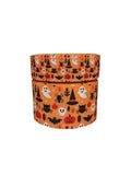 Halloween Grosgrain Ribbon, Orange Ghosts, Bats, Pumpkins (3 Yard)