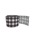Buffalo Plaid Wired Ribbon, Black and White Collage (10 Yard Roll)
