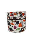 Halloween Collage Grosgrain Ribbon, Spooky Things Print (3 Yard Increments)