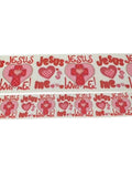 Jesus Loves Me Ribbon, Valentines Grosgrain Cheer Bow Ribbon (3 Yard)