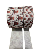 Reindeer Collage Grosgrain Ribbon, Cheer Bow Craft (3 Yards)