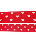 Hearts On Pink Grosgrain Ribbon, Cheer Bow Ribbon (3 Yard)