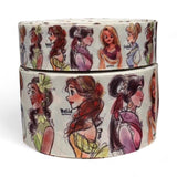 3" Wide Princess Portraits Printed Grosgrain Cheer Bow Ribbon (sold in 3 yard increments)
