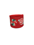 Christmas Candy Wired Ribbon, Red Grosgrain, 2.5 Inch (10 Yard Roll)