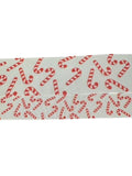 Candy Cane Printed Grosgrain Ribbon, Holiday Hair Bow Ribbon (3 Yard increments)