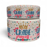 2nd Grade Princess Printed Grosgrain Ribbon, 3-inch Wide (3 yards)