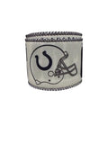2.5 inch Wired Colts Collage Football Sports Team Ribbon (sold in 10 yard roll)