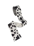 Black and White Cow Print Grosgrain Ribbon for Hair Bows (3 Inch Wide)