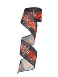 2.5 Inch Wired Bengals On Fire Football Team Ribbon (sold in 10 yard roll)
