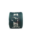 2.5 Inch Wired Jets on Green Sports Team Ribbon (sold in 10 yard roll)