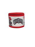 2.5 Inch Wired Red White College White Team Ribbon 10 yard roll)