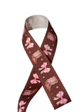 Boots and Bows Printed Grosgrain Cheer and Craft Bow Ribbon