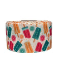 Colorful Popsicles Printed Grosgrain Cheer and Craft bow Ribbon (sold in 3 yard increments)