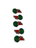 5 Quantity - 4.5cmx3cm Glossy Watermelon Resin Charms for Hair Bows or Crafts