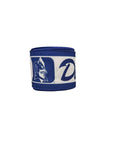 2.5 inch Wired White Blue College Collage on White Football Team Ribbon