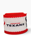 2.5 Inch Wired Texan with Red Striped Border Football Sports Team Ribbon (sold in 10 yard roll)